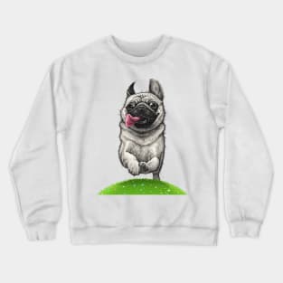 Pug on a run Crewneck Sweatshirt